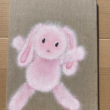 Doudou lapin rose